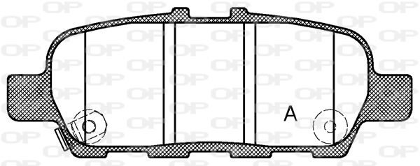 OPEN PARTS Комплект тормозных колодок, дисковый тормоз BPA0876.31